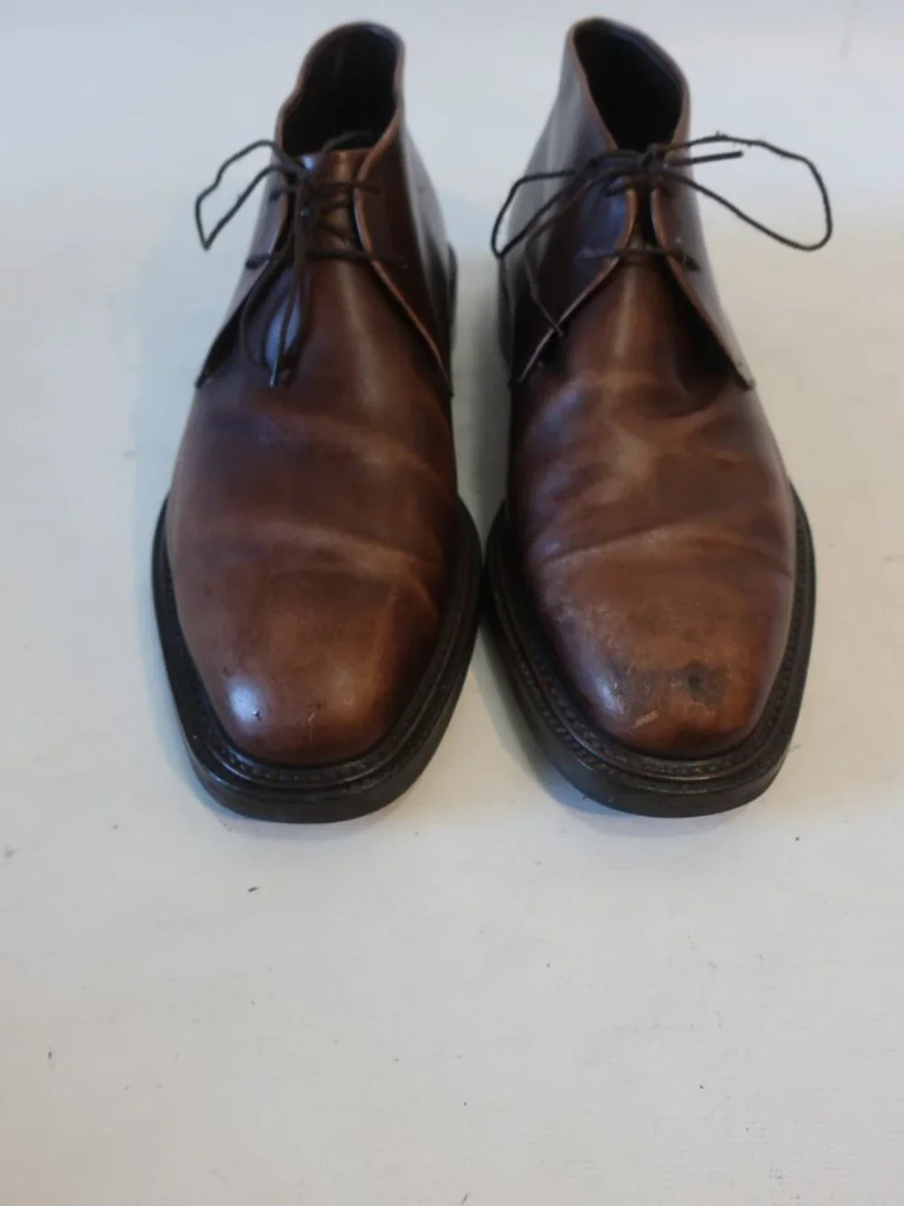 Mens Ferragamo Brown Leather Chukka Boots 9 EE